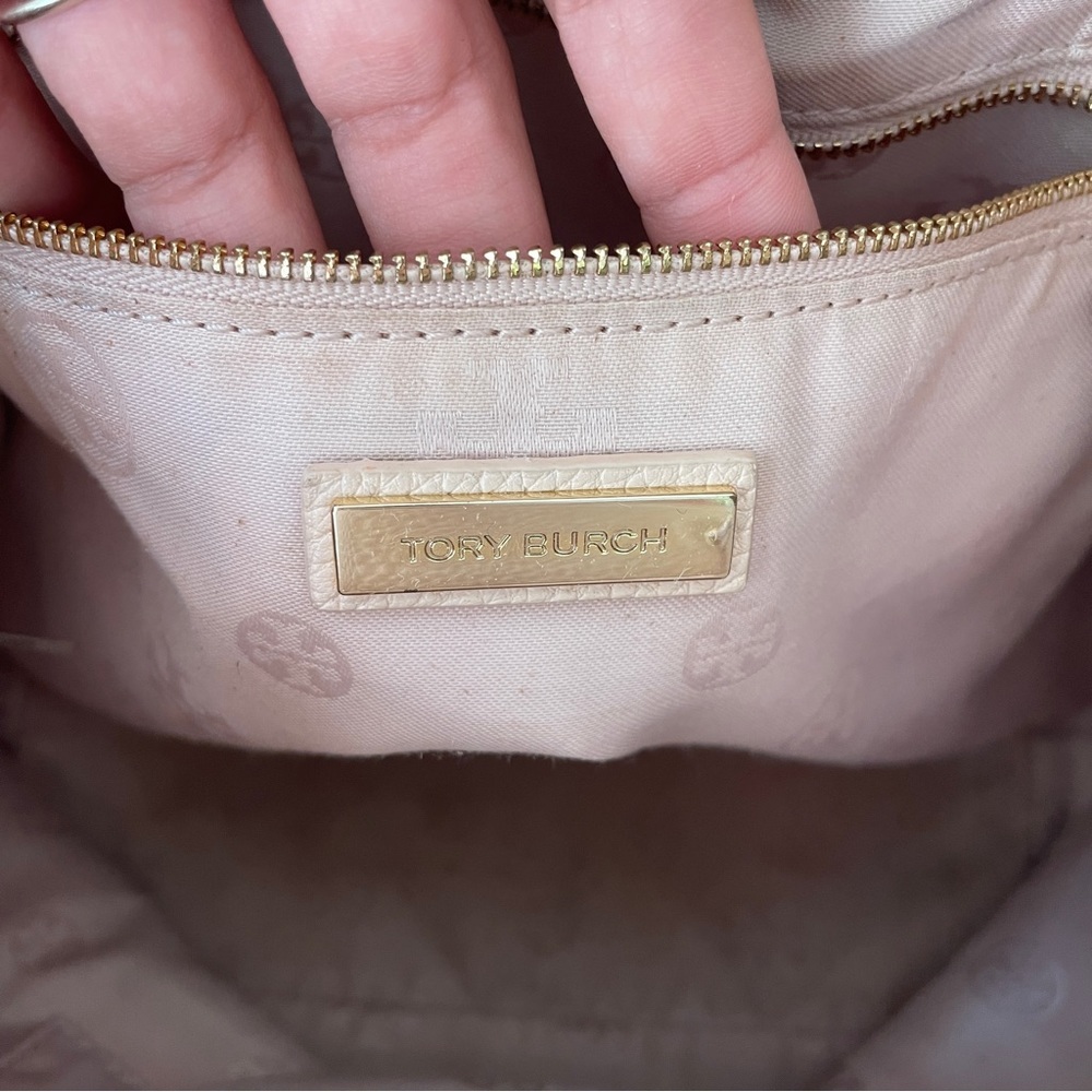 Tory Burch Light Nude Pink Bucket Bag Crossbody Purse - Picture 7 of 16